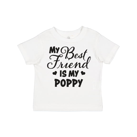 Inktastic My Best Friend is My Poppy with Hearts Boys or Girls Toddler T-Shirt
