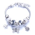 thumbnail image 3 of Hot Sale Pulsera De Diamantes Ajustable Pandora Mariposa Glaseado De Gran Agujero Con Cuentas, 3 of 4
