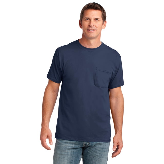 Camiseta con bolsillo de algod?n Core de Port & Company?. PC54P Puerto & Compa??a PC54P
