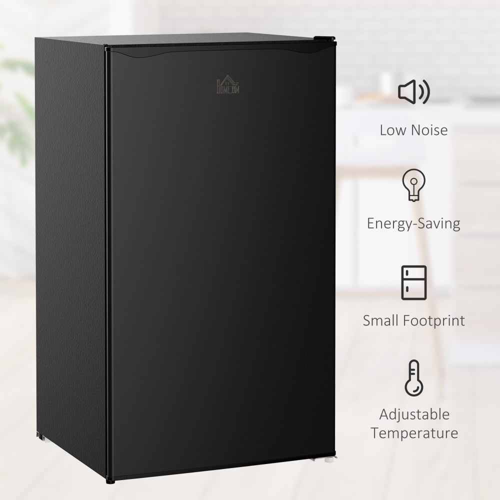 NOBOLEA 3.2 Cu.Ft Mini Fridge with Freezer, Compact Refrigerator with Adjustable Thermostat, Reversible Door for Dorm, Office, Apartment