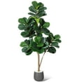 thumbnail image 2 of Huisuilinss Artificial Fiddle Leaf Fig Tree,Faux Ficus Lyrata Tree With Planter Pot,Fake Ficus lyrata Silk Tree,Tall Fake Tree,Indoor Floor Plant For Home Office Living Room Decor,Housewarming Gift, 2 of 8