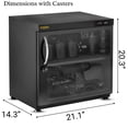thumbnail image 3 of Ruggard Electronic Dry Cabinet 80L for Cameras and Lenses with Touchscreen Humidity Control 35 to 60 RH, Silent Dehumidifying Storage, Adjustable Shelf, LED Light, Locking Door, Black, 3 of 8