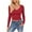 Red, variant on Timegard Womens Going out Tops V Neck Long Sleeve Comfy Slim Fitting Basic Tee Casual Solid Color Top