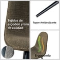 thumbnail image 4 of HOMYLIN Sillas de Recepion Set 4, Vintage Silla de Farbic, Patas de Negro para Conference , Oficina,Inn, Hotel,B&B, Piso pequeño, Verde, 4 of 6