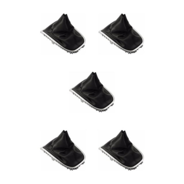 relayinert High-end Texture Fashionable Fit Accurately Speed Manual Gear Knob Leather Made Model black 5Set