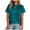 Green, variant on vigerkar Women's Dressy Business Casual Blouses Short Sleeve Tops Summer Outfits Pleated Work Shirts (Green, XL)