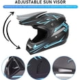 thumbnail image 5 of Youth Kids Motocross Helmet Motorcycle Dirt Bike Off-Road Mountain Bike BMX MX ATV Helmet with(Gloves Goggles Mask) 4Pcs Set - DOT Approved, 5 of 14