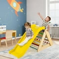 thumbnail image 4 of Gymax 4 in 1 Wooden Climbing Triangle Set Triangle Climber w/ Ramp Multi-color, 4 of 8