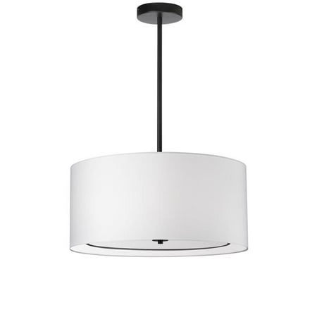 

Dainolite POR-224P-MB-WH 4 Light Matte Black Incandescent Pendant with Shade White