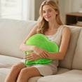 thumbnail image 4 of Leaf Shaped Pillow 5.12 Inch 3D Design Plush Throw Cushion Novelty Home Decor for Living Room Sofa Bedroom Couch Car Backrest Comfort Green Nature Inspired Decorations, 4 of 4
