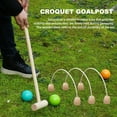 thumbnail image 3 of HLONK 5Pcs Croquet Wicket Croquet Sticks Rope Croquet Cotton Rope Goal Heavy-Duty Croquet Wickets for Lawns Backyards Parks, 3 of 8