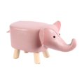 thumbnail image 3 of Reposapiés con forma de animal, otomano tapizado para niños, taburete creativo para descansar Rosa, 3 of 9