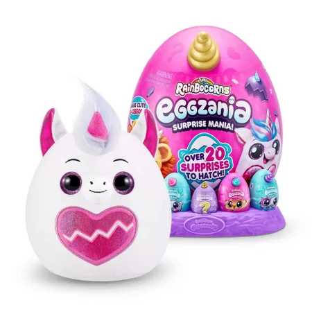Rainbocorns Eggzania Mini Mania by ZURU Plush Surprise Unboxing with Animal Soft Child Toy