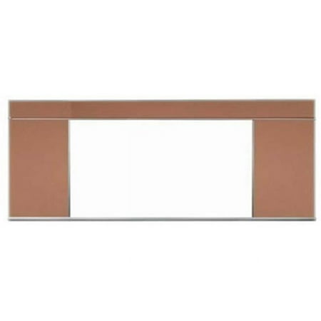Aarco Products 120F-412M-282-885 Combination Top Tackboard- Seascape - 4 x 12 ft.