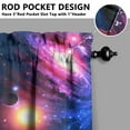 thumbnail image 3 of Kitchen Curtains 24 Inch Short - 3 Panel Set, Rod Pocket Window Curtain, 100% Polyester for Farmhouse, Cafe, Kitchen, Living Room, Bedroom, Galaxy & Space-Themed Design, Easy Wash, 3 of 4