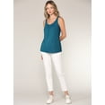 thumbnail image 5 of Made by Johnny Women's Summer Sleeveless Pleated Back Closure Casual Tank Tops XXXL TEAL, 5 of 6