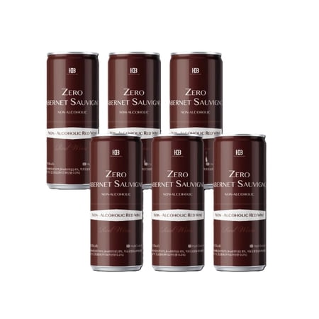 Zero Cabernet Sauvignon Non-Alcoholic Sparkling Red Wine Style Beverage, Zero Sugar Drink, 12 fl oz x 6 Cans