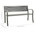 thumbnail image 4 of vidaXL Banc de Jardin 125 cm Gris Acier, 4 of 4