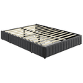 thumbnail image 2 of Fullfurnique Upholstered Platform Bed Frame with Three Storage Drawers, Full, Dark Gray, 2 of 10