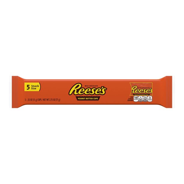 Reese's, Milk Chocolate Peanut Butter Cups Snack Size Candy, Gluten