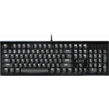 Azio MK-HUE-BK Mk Hue Black USB Backlit Mechanical Keyboard Outemu (Best Blue Switch Keyboard)