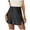 Black, variant on Kaemgyyd Mini Skirts for Women Satin Silk High Waisted Split Slit Hem A-Line Fashion Party Short Skirt
