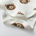thumbnail image 4 of Infant Baby Boy Clothes Bear Style Long Sleeve Romper + Pants + Hat 3PCS Outfits Set Brown, 4 of 6