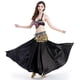 thumbnail image 3 of Falda de danza del vientre de satén, de círculo completo, estilo Halloween, brillante, elegante, informal, a la cintura. Negro, 3 of 9