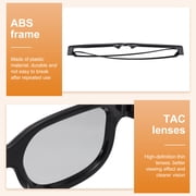 Uxcell 4Pcs Polarized 3D Viewing Glasses, Passive Circular 3D Glasses, Black