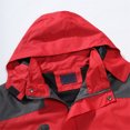 thumbnail image 6 of Fesfesfes Unisex Casual Windproof Jacket Waterproof Patchwork Hooded Jacket Zipper Hiking Ski Winter Pocket Jacket Coats, 6 of 9