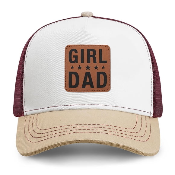 Gorra Trucker Negra con Parche de Cuero – Regalo para Papá