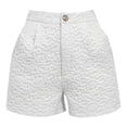 thumbnail image 6 of Siminsem Women's Linen Blend Bermuda Shorts High Waisted Button Front Shorts with Pockets Straight Leg Loose Fit Summer Beach Trousers Breathable Lightweight 2026, Silver, L, 6 of 6