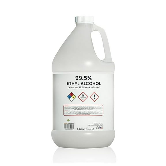 Ethyl Alcohol 99.5% Denatured - 40-B 200 Proof - 1 Gallon (Pack of 1) - Made in USA - Industrial Solvent - Cleaning & DIY Projects