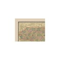 thumbnail image 4 of Historic State Map - North Carolina - Cram 1888 - Vintage Wall Art, 4 of 4