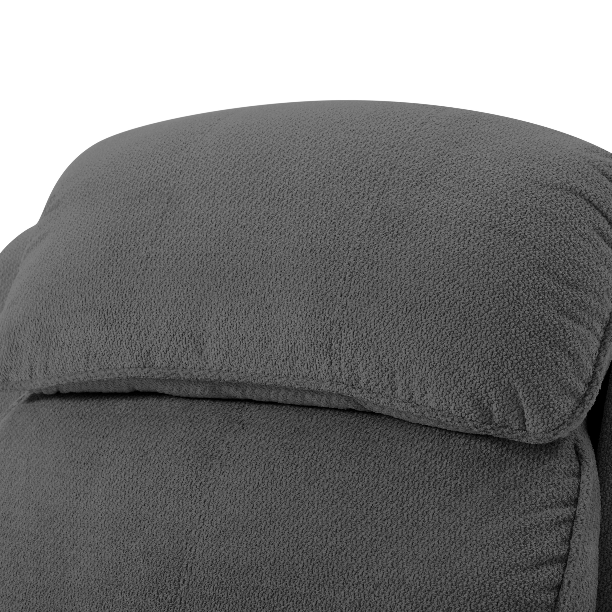 BSHTI 34.84" Power Recliner Chair with Remote, Chenille Upholstery, Ergonomic Lounge Chair for Living Room, Side Storage Pockets, and Near-Flat Recline, Dark Grey