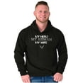 thumbnail image 3 of US Air Force Hero Airman Wife Hoodie Hooded Sweatshirt Men Brisco Brands S, 3 of 6