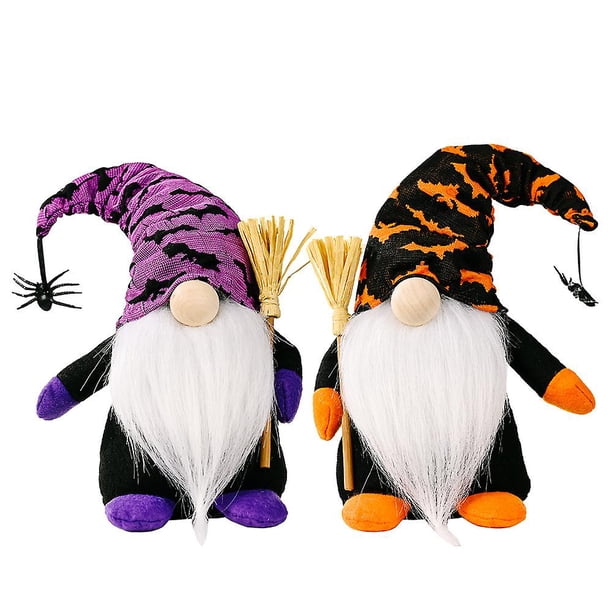 Juego de 2 gnomos de brujas de peluche WEIHJMXG Halloween juguetes para fiestas
