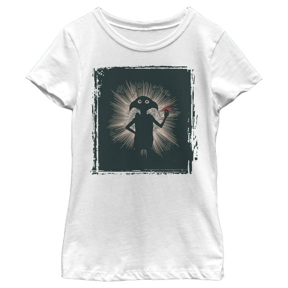 Girl's Harry Potter Dobby Magic Snap  Graphic Tee White X Small