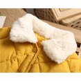 thumbnail image 3 of Vedolay Blazer Jackets for Boy Sherpa Outerwear Coats Winter Long Sleeve Padded Top for Kids,Yellow 18-24 Months, 3 of 5