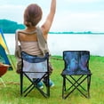 thumbnail image 5 of 600D Oxford Camping Chair Portable Foldable Chair Supports 220 lbs for Picnic, Fishing, Backpacking Fantasy Luminous Flowers, 5 of 8