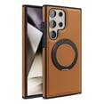 thumbnail image 5 of Dteck for Samsung Galaxy S24 Ultra Case PU Leather, for S24 Ultra Case Magnetic Compatible with MagSafe Ring Stand & Kickstand for Samsung S24 Ultra Phone Case,Brown, 5 of 6