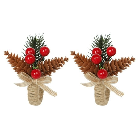 

Frcolor 2pcs Festival Napkin Clasp Napkin Buckle Christmas Dining Table Decor (Red)