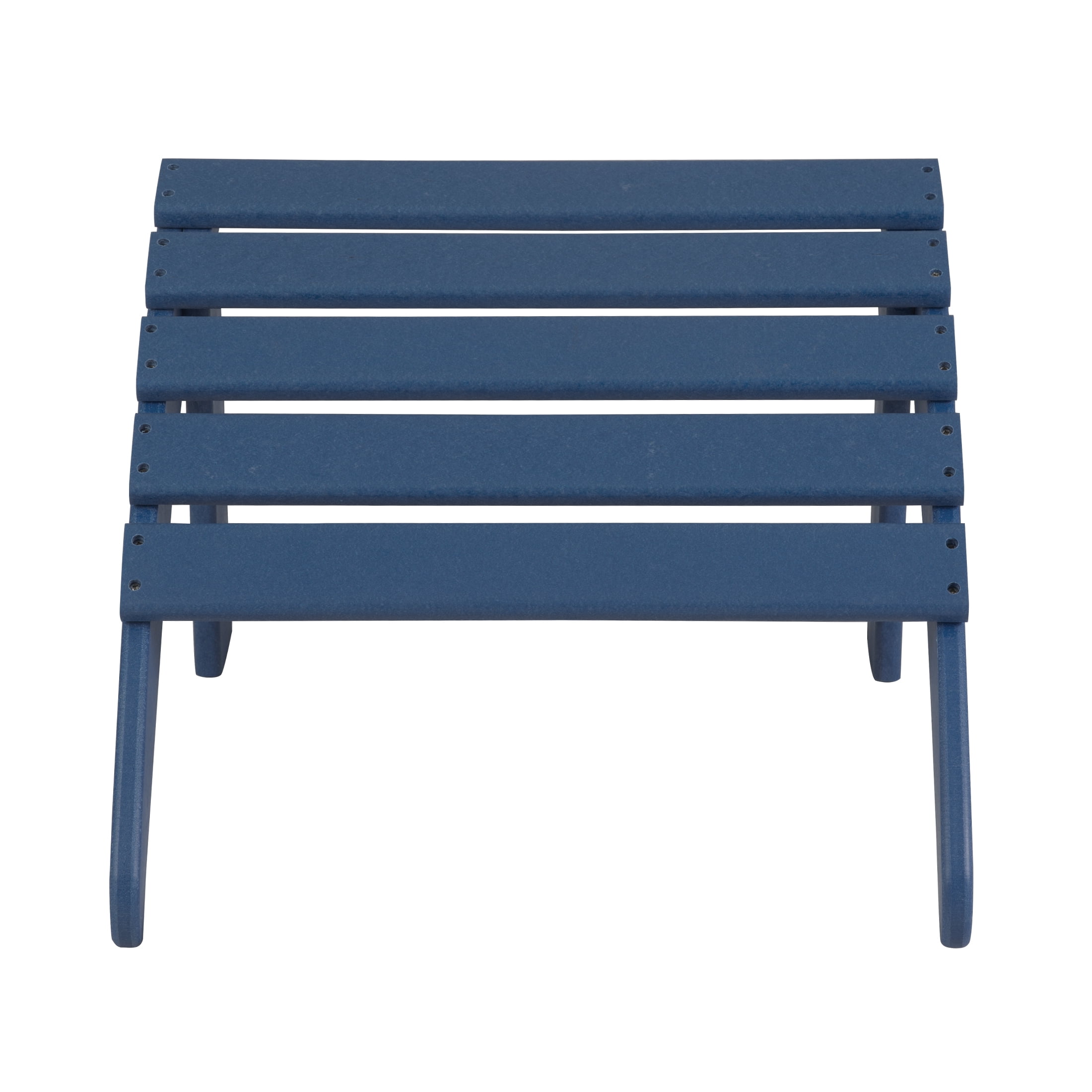 WestinTrends Malibu 12 Piece Adirondack Chairs Set, All Weather Poly Lumber Outdoor Patio Furniture Set Adirondack Chairs with Ottoman and Side Table, Navy Blue