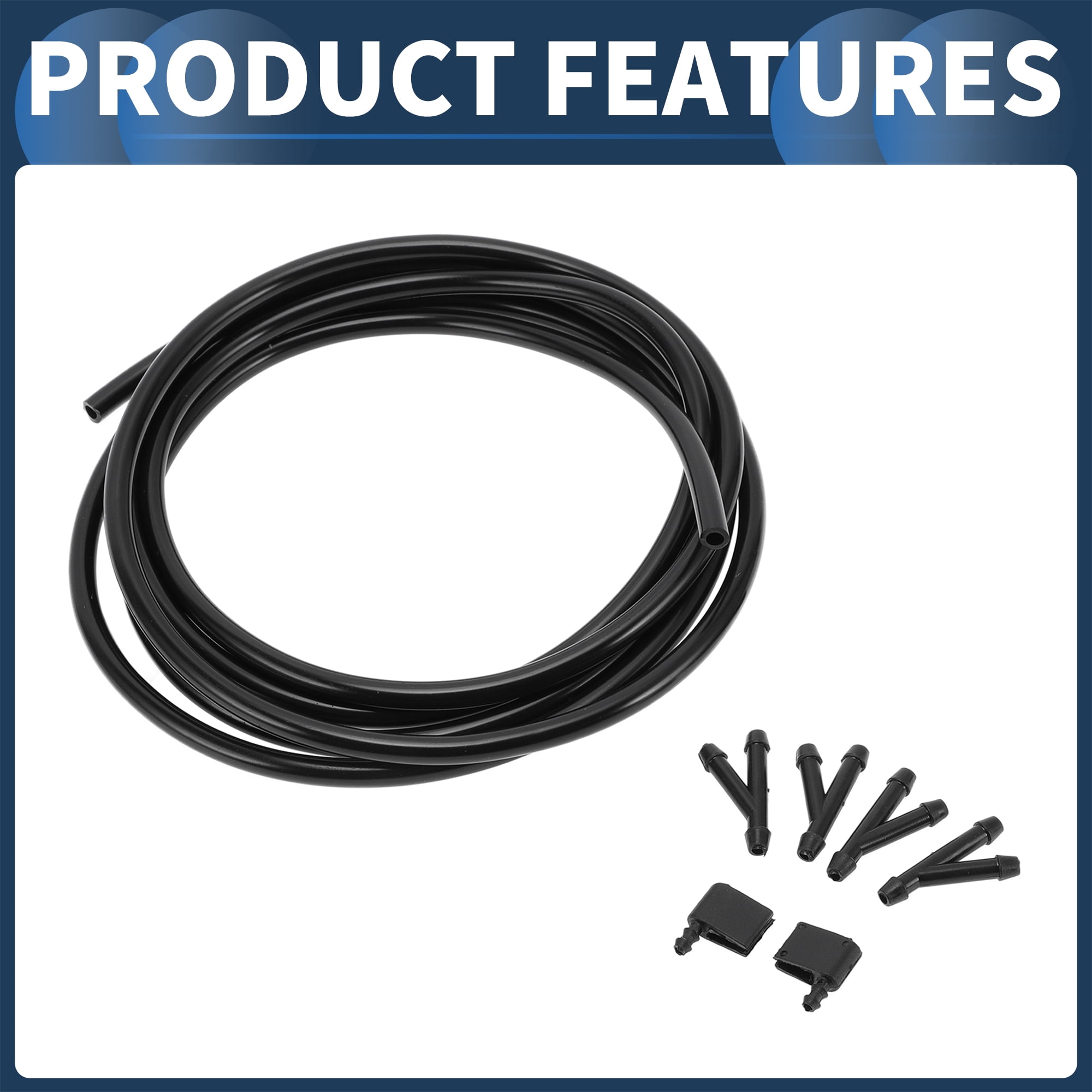 Unique Bargains Washer Nozzle Kit for Mercedes-Benz Sprinter 4500 Black 1 Set