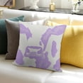thumbnail image 3 of BANET  Soft Pillow Covers Cute Cow Print Purple Throw Pillow Case, Short Plush Cushion Case Pillowslip for Sofa Couch Bed Chair 22x22in, 3 of 5