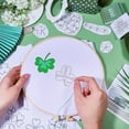 thumbnail image 5 of 4 Sheets 11.7x8.3 St. Patrick's Day Clover Water Soluble Embroidery Stabilizer Shamrock Hand Sewing Stabilizers Self Adhesive Washable Stick and Stitch Embroidery Stabilizer for DIY Beginners, 5 of 9