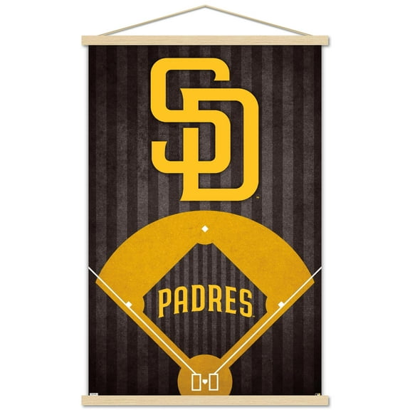MLB San Diego Padres - Logo Wall Poster with Wooden Magnetic Frame, 22.375" x 34"