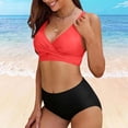 thumbnail image 4 of CONZONE Womens Period Tankini Sets 2 Peice Swimsuits for Women Menstrual Leakproof Swim Bottoms Solid Color Lightweight Summer Beach Bathing Suits, 4 of 7
