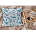 thumbnail image 2 of Sea Animals Fluffy Throw Pillow Cushion Cover, Sketch of Bottlenose Dolphins Playing Laughing in The Ocean Sea Life Print, Rectangle Accent Pillow Case, 36" x 16", Turquoise White, by Ambesonne, 2 of 5