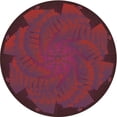 thumbnail image 1 of Ahgly Company Machine Washable Indoor Round Transitional Burgundy Red Area Rugs, 5' Round, 1 of 7